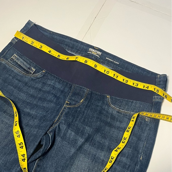 Signature Levi Strauss & Co Gold Label Small Maternity Skinny Jeans Blue Belly - Picture 6 of 15